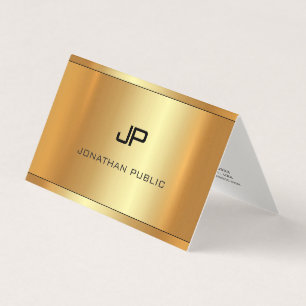 Glamour Imitate Gold Luxus Template Moderne gefloc Visitenkarten