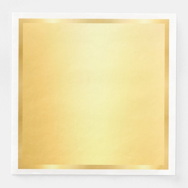 Glamour Imitate Gold Moderne Blank Template Serviette (Vorderseite)