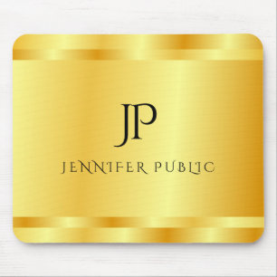 Glamour Imitate Gold Moderne Elegante Mit Monogram Mousepad