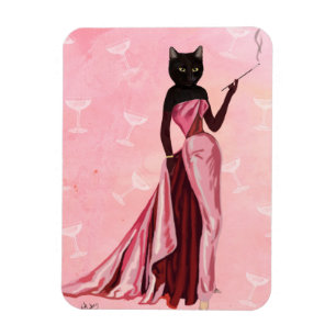 Glamour-Katze im Rosa Magnet