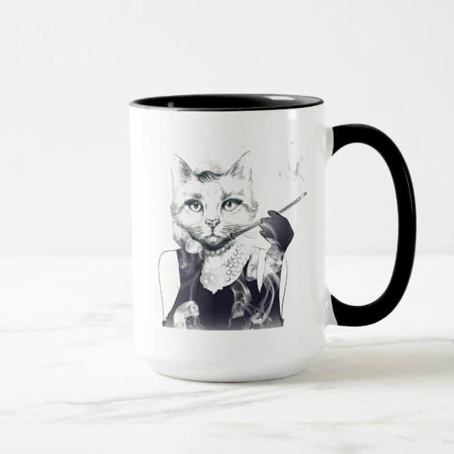 Glamour-Katze Tasse (Rechts)