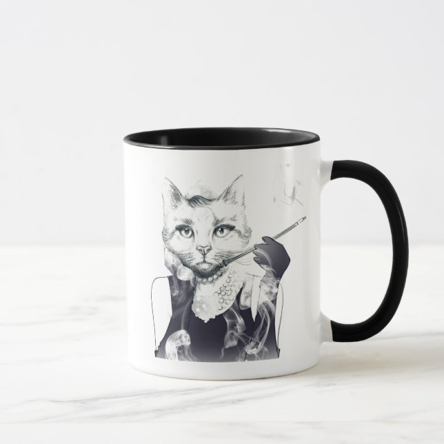 Glamour-Katze Tasse (Rechts)