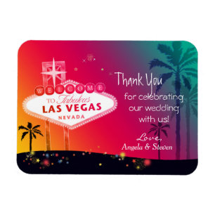 Glamour Las Vegas Wedding Danke Magnet