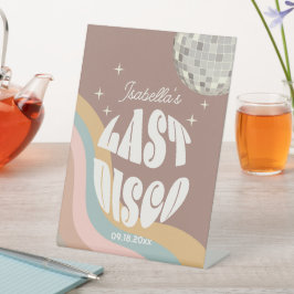 Glamour Last Disco Retro 70er Groovy Bachelorette Sockelschild