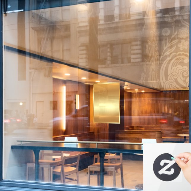 Glamour leerer Hintergrund QR-Code-Logo hinzufügen Fensteraufkleber (Café-Fenster)