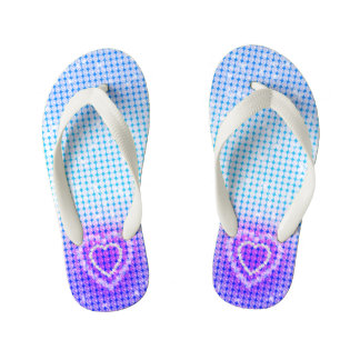 Glamour Lila Blauer Gradient Kinderbadesandalen