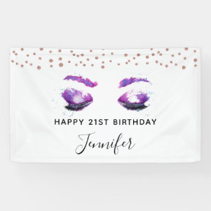 Glamour Lila Eyes & Brows Wasserfarbe Banner
