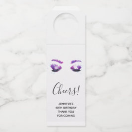 Glamour Lila Eyes & Brows Wasserfarbe Flaschenanhänger