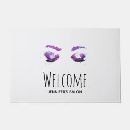 Glamour Lila Eyes & Brows Wasserfarbe Fußmatte