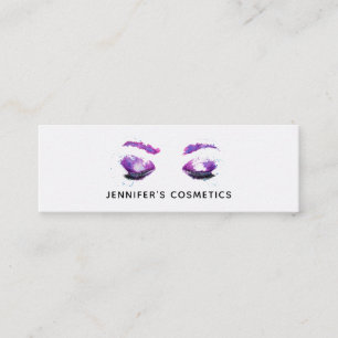Glamour Lila Eyes & Brows Wasserfarbe Mini Visitenkarte