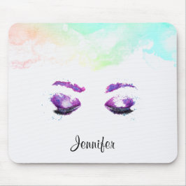 Glamour Lila Eyes & Brows Wasserfarbe Mousepad