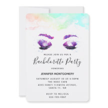Glamour Lila Eyes Watercolor Bachelorette