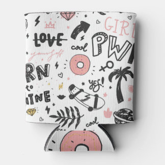 Glamour Lips: Mode nahtlos Muster. Dosenkühler