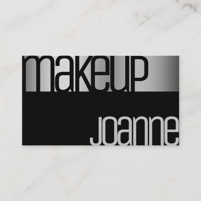 Glamour Luxus Silver Elegant Salon Visitenkarte (Vorderseite)