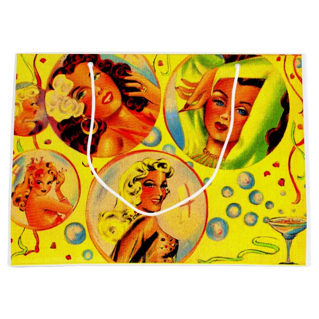 Glamour-Mädchen der 40er Jahre Große Geschenktüte (Vorderseite)
