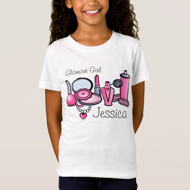 Glamour-Mädchen-Geburtstag T-Shirt (Vorderseite)