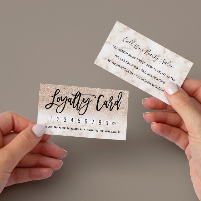 Glamour Modern Chic Gold Glitzer Marmor Treuekarte (Von Creator hochgeladen)