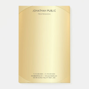Glamour Modern Minimalistisch Custom Gold Look Post-it Klebezettel