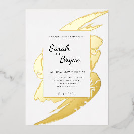 Glamour Moderne Goldfolie Einladung