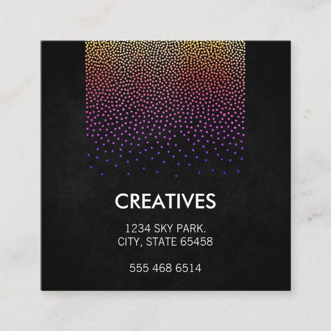 Glamour Pattern Quadratische Visitenkarte (Vorderseite)