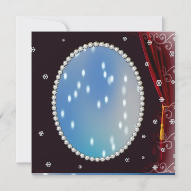 Glamour Pearl Christmas Personalisiert Card Feiertagskarte (Vorderseite)