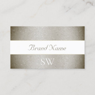 Glamour Pearly Silver Snake Pattern und Monogramm Visitenkarte