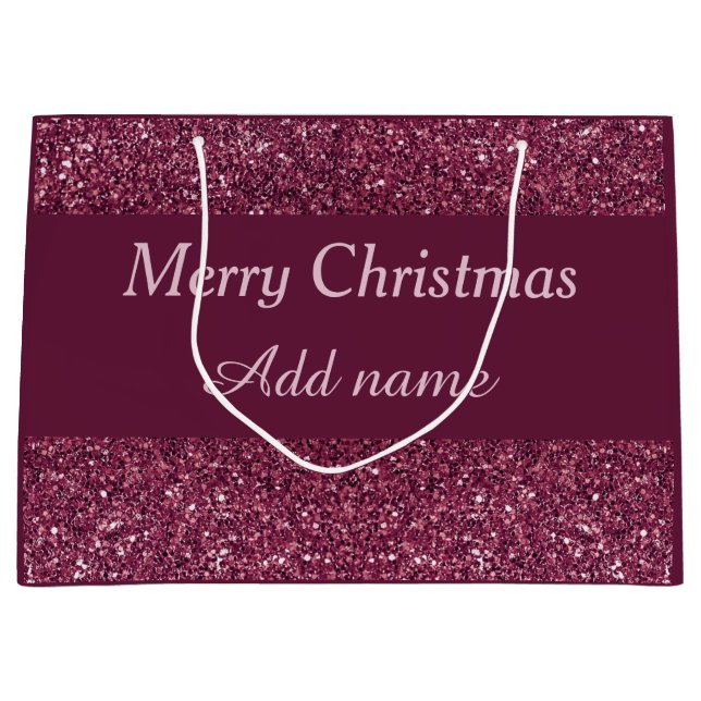 Glamour personalisierte Weihnachtsgeschenke Große Geschenktüte (Vorderseite)