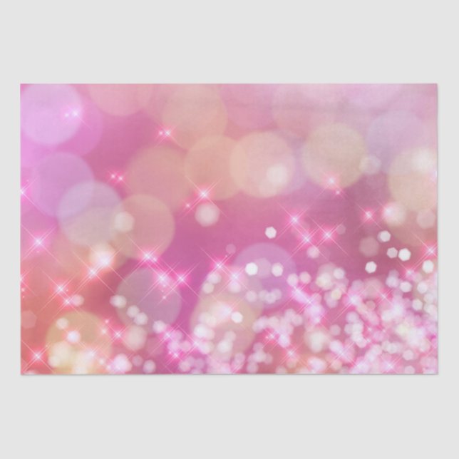 Glamour Pink Glitzern Tissue Paper Seidenpapier (Vorderseite)