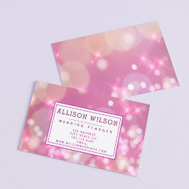 Glamour pink Glitzern Visitenkarte