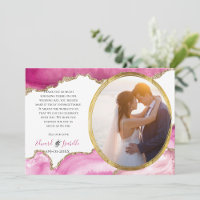 Glamour Pink & Gold Agate Stone Couple Foto Tha
