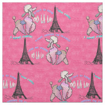 Glamour Poodle in Paris auf Strawberry Pink