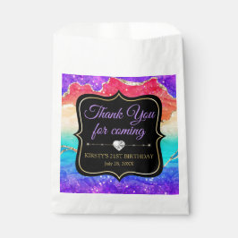 Glamour Regenbogen Alkohol Tinte Agate Geburtstag Geschenktütchen