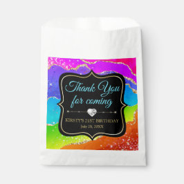 Glamour Regenbogen Alkohol Tinte Agate Geburtstag Geschenktütchen