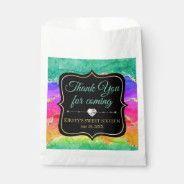 Glamour Regenbogen Alkohol Tinte Agate Sweet 16 Geschenktütchen