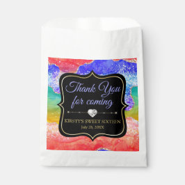 Glamour Regenbogen Alkohol Tinte Agate Sweet 16 Geschenktütchen