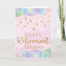 Glamour Retirement Gold Glitzer Karte