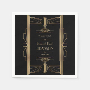 Glamour Roaring 20's Great Gatsby Wedding Serviette