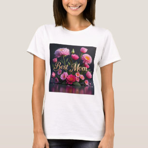 Glamour rosa Blume für die Mama T-Shirt