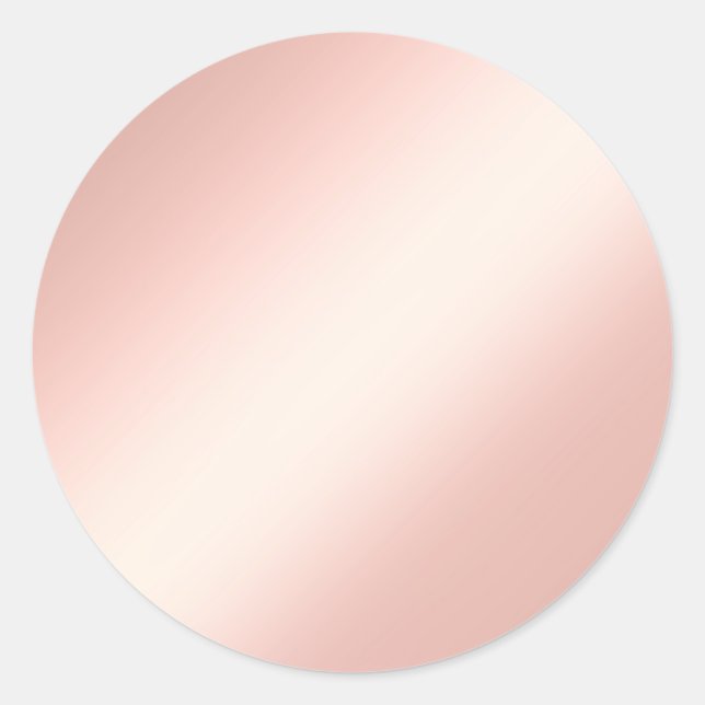 Glamour Rosa Rose Gold Blank Elegante Chic Sticker (Vorderseite)