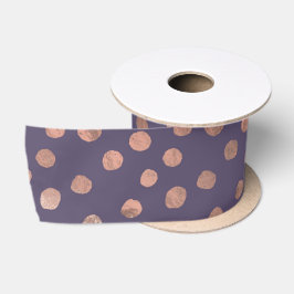 Glamour Rose Gold Foil und Lavendel Art Dots Satinband