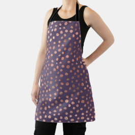 Glamour Rose Gold Foil und Lavendel Art Dots Schürze