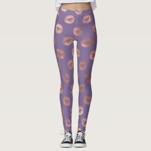 Glamour Rose Gold Found Lavendel Lips Leggings