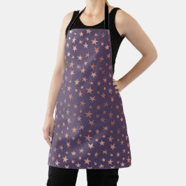 Glamour Rose Gold Found Lavendel Stars Schürze