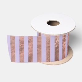Glamour Rose Gold Found Lavendel Streifen Satinband