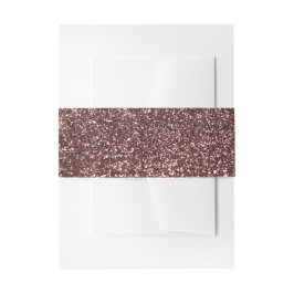 Glamour Rose Gold Glitzer Image Wedding Einladungsbanderole