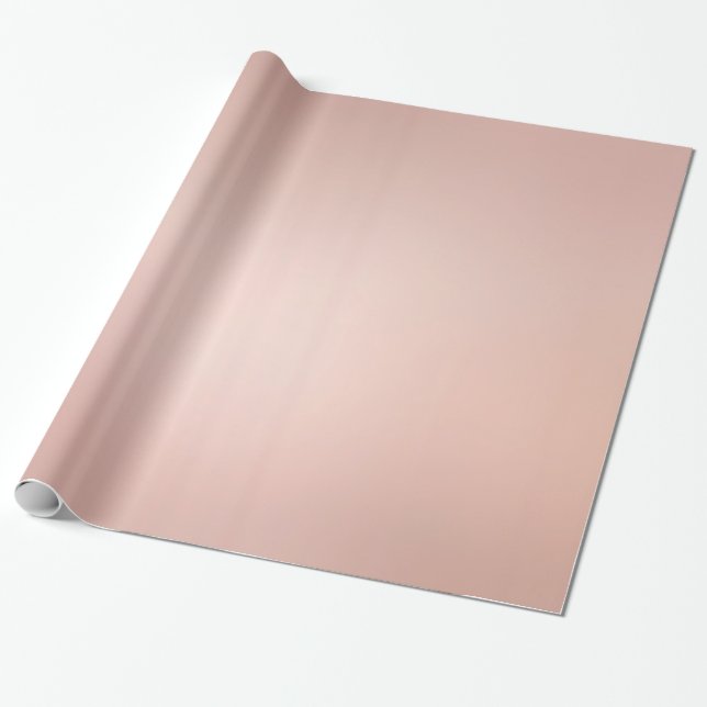 Glamour Rose Gold Metallic Look Glossy Gift Geschenkpapier (Ungerollt)