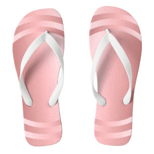 Glamour Rose Gold Template Trendy Modern Flip Flops
