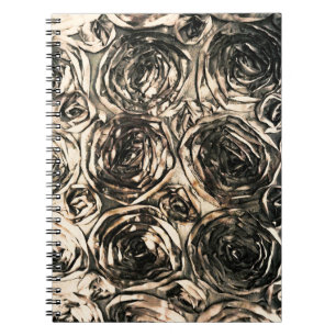 Glamour-Rosen Gold Bronze Rustikale Blumen Glamour Notizblock