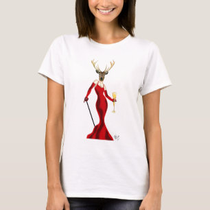 Glamour-Rotwild im Rot T-Shirt