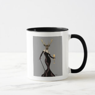Glamour-Rotwild in Schwarzem 2 Tasse
